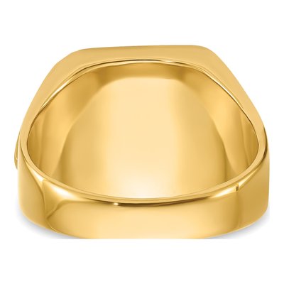 Men's 10K Yellow Gold Lab-Created Ruby Masonic Ring – view 5