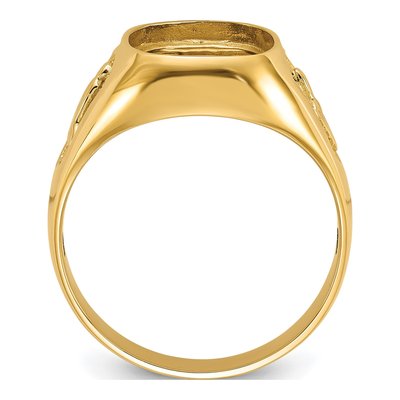 Men's 10K Yellow Gold Masonic Ring Mounting – view 3