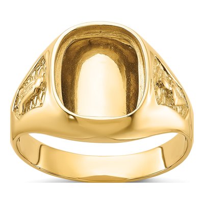 Men's 10K Yellow Gold Masonic Ring Mounting