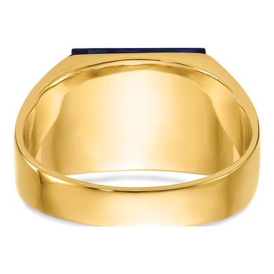 Men's 10K Yellow Gold Diamond Masonic Ring – view 5