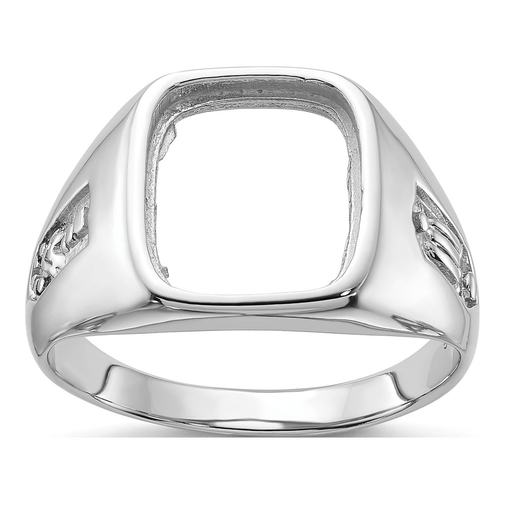 Men's 10K White Gold Masonic Ring Mounting