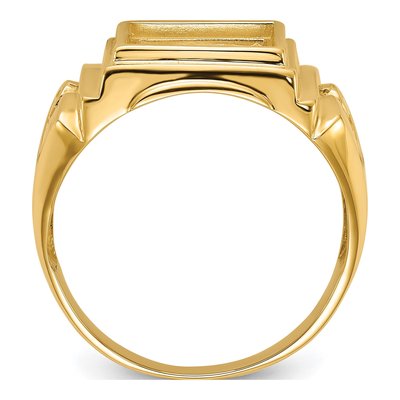 Men's 10K Yellow Gold Masonic Ring Mounting – view 3