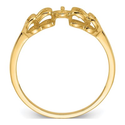 10K Yellow Gold Pearl Ring Mounting – view 2