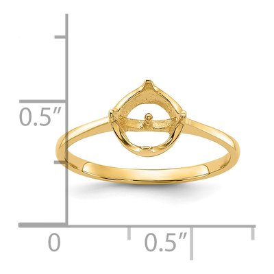 10K Yellow Gold Pearl Ring Mounting – view 3