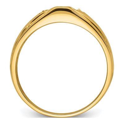 Men's 10K Yellow Gold Oval Onyx Ring Mounting – view 3