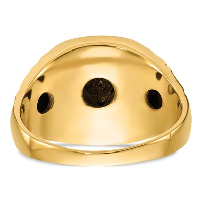 Men's 10K Yellow Gold Diamond Masonic Ring – view 5