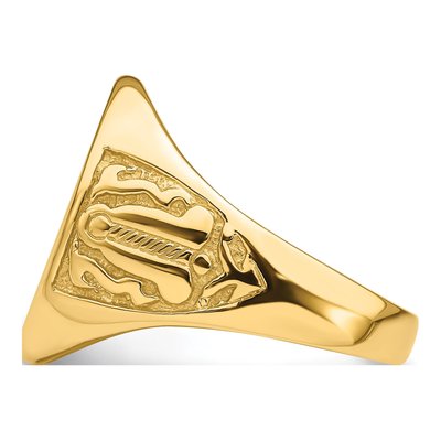 Men's 10K Yellow Gold Masonic Ring – view 4
