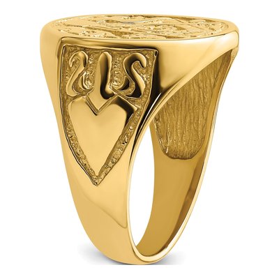 Men's 10K Yellow Gold Masonic Ring – view 6