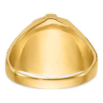 Men's 10K Yellow Gold Onyx Masonic Ring – view 6