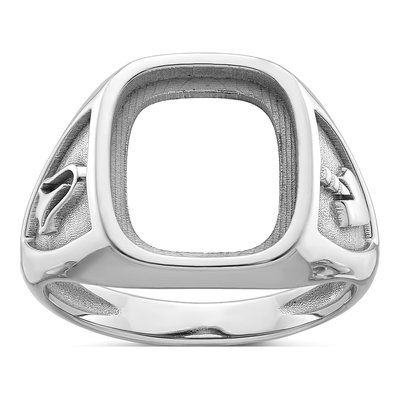 Men's 10K White Gold Masonic Ring Mounting