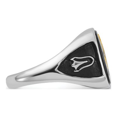 Men's 10K White Gold Onyx Masonic Ring – view 8