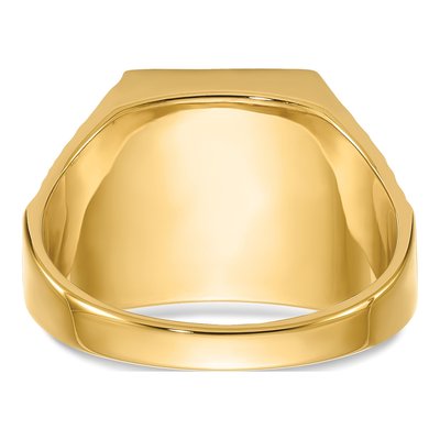 Men's 10K Yellow Gold Simulated Blue Spinel Masonic Ring – view 6