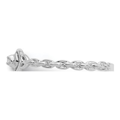 10K White Gold Diamond Double Heart Ring – view 4