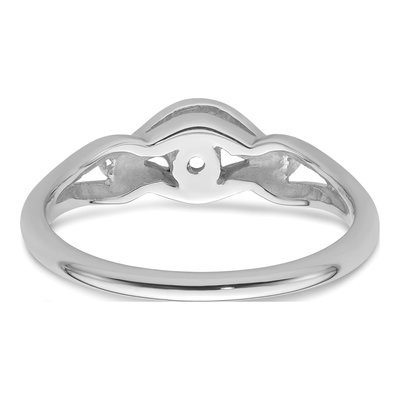 10K White Gold Diamond Ring Mounting – view 4