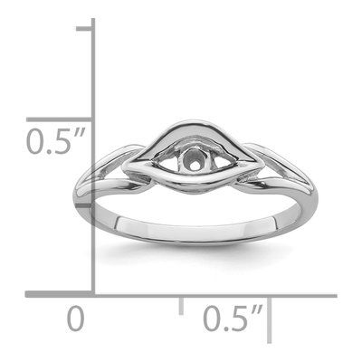 10K White Gold Diamond Ring Mounting – view 6