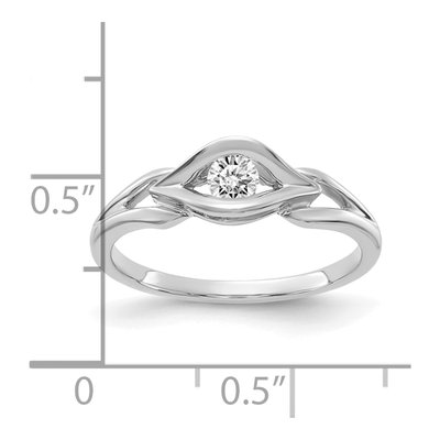 10K White Gold 1/8 ct tw Diamond Ring – view 2