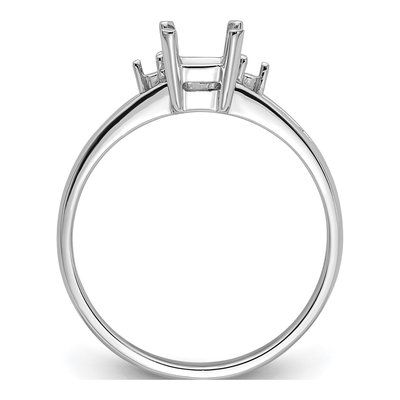 10K White Gold Diamond Ring Mounting – view 3