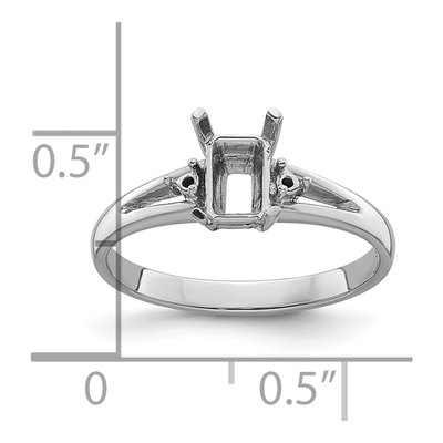 10K White Gold Diamond Ring Mounting – view 6