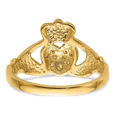 10K Yellow Gold Claddagh Ring Mounting – view 4
