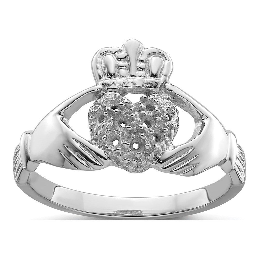 10K White Gold Claddagh Ring Mounting