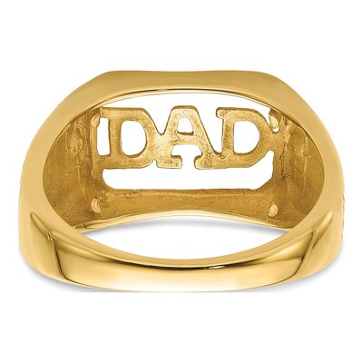 Men's 10K Yellow Gold DAD Ring Mounting – view 4