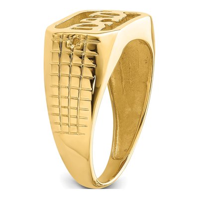 Men's 10K Yellow Gold DAD Ring Mounting – view 5