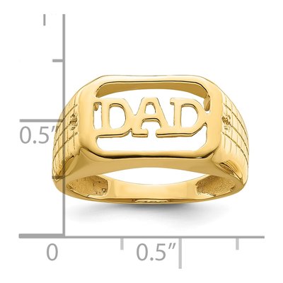 Men's 10K Yellow Gold DAD Ring Mounting – view 6