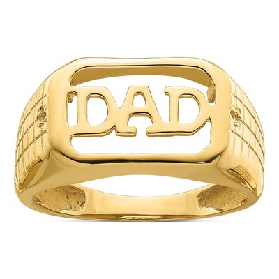 Men's 10K Yellow Gold DAD Ring Mounting