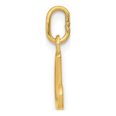 10K Yellow Gold Lowercase 'a' Letter A Charm – view 3