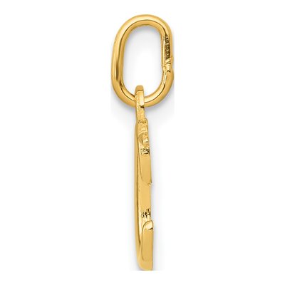10K Yellow Gold Lowercase Letter C Charm – view 3