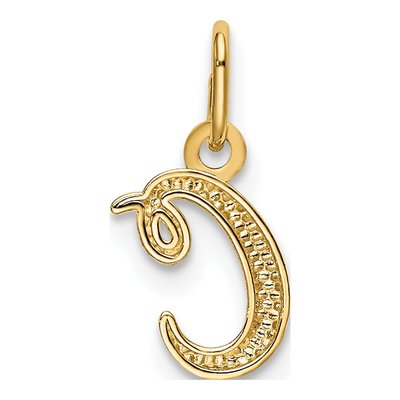 10K Yellow Gold Lowercase Letter C Charm – view 4