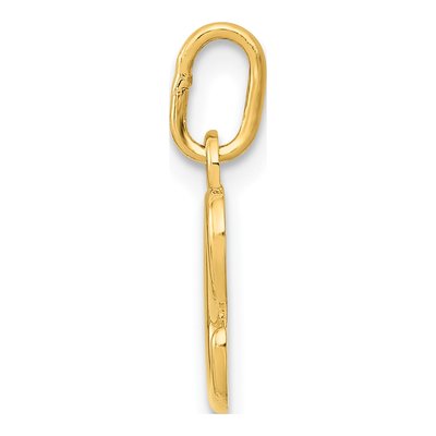 10K Yellow Gold Lowercase 'e' Letter E Charm – view 3