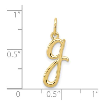 10K Yellow Gold Lowercase Letter G Charm – view 4
