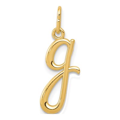 10K Yellow Gold Lowercase Letter G Charm
