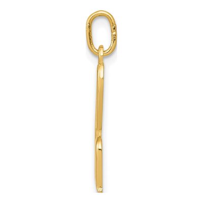 10K Yellow Gold Lowercase Letter H Charm – view 3