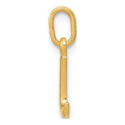 10K Yellow Gold Letter I Pendant – view 3