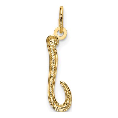 10K Yellow Gold Lowercase Letter J Charm – view 4