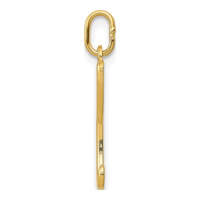 10K Yellow Gold Lowercase 'l' Letter L Charm – view 3
