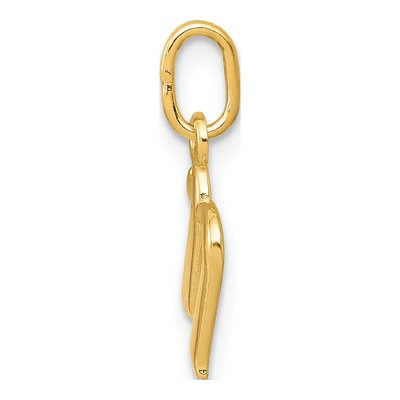 10K Yellow Gold Lowercase Letter N Charm – view 3