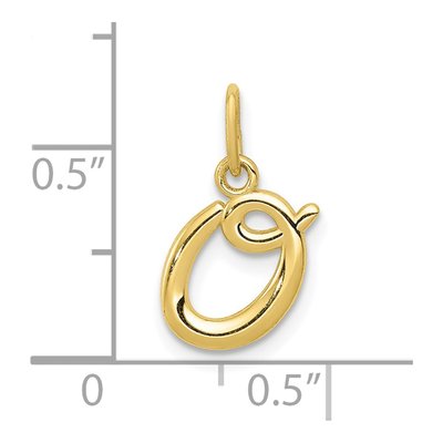 10K Yellow Gold Letter O Charm – view 5