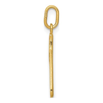 10K Yellow Gold Lowercase Letter P Charm – view 3
