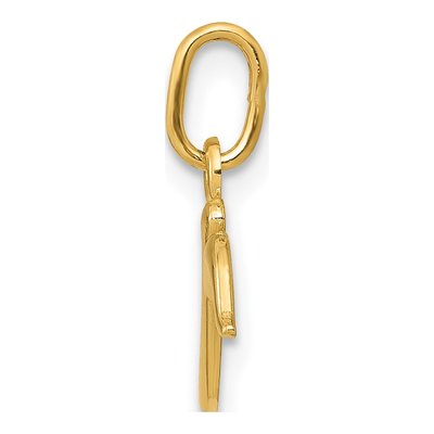 10K Yellow Gold Lowercase Letter R Charm – view 3