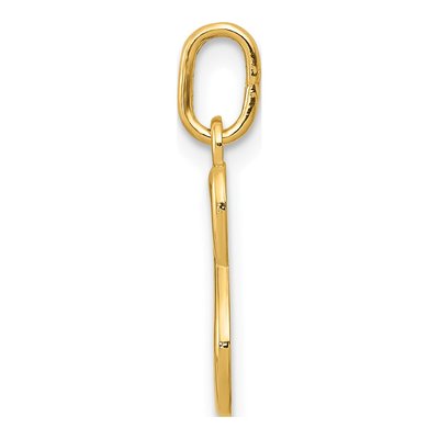 10K Yellow Gold Lowercase Letter S Charm – view 3