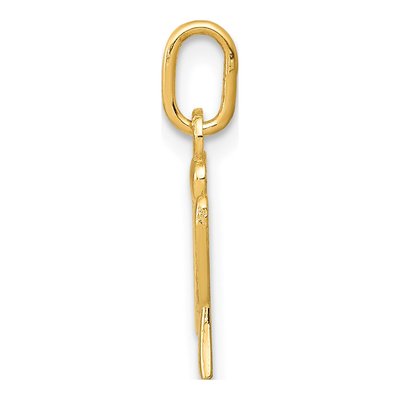 10K Yellow Gold Lowercase Letter U Charm – view 3
