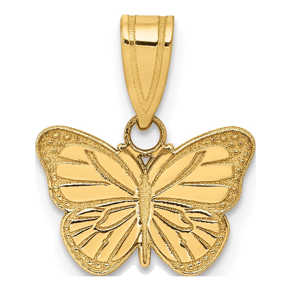 10K Yellow Gold Butterfly Pendant