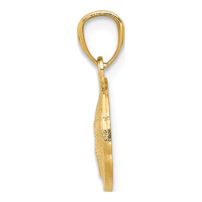 10K Yellow Gold Sand Dollar Pendant – view 3