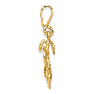 10K Yellow Gold Bicycle Pendant – view 3