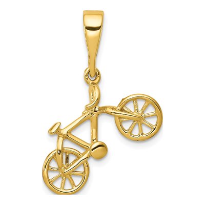 10K Yellow Gold Bicycle Pendant