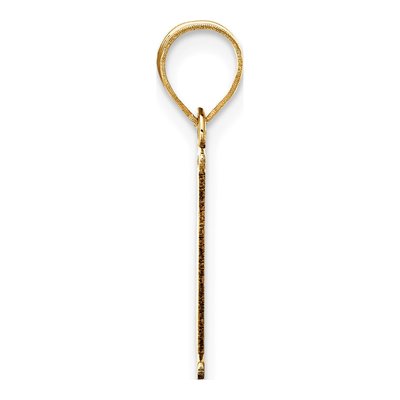 10K Yellow Gold Large Letter E Pendant – view 2