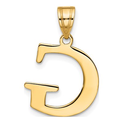 10K Yellow Gold Large Letter G Pendant – view 3